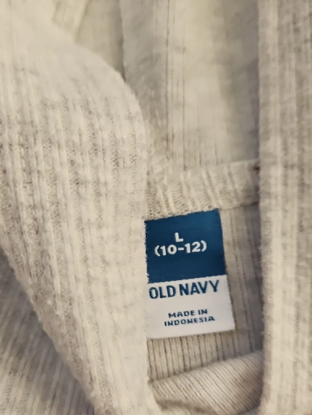 Old Navy Kids Cream Henley Sweater & Light Gray Hooded Top Set